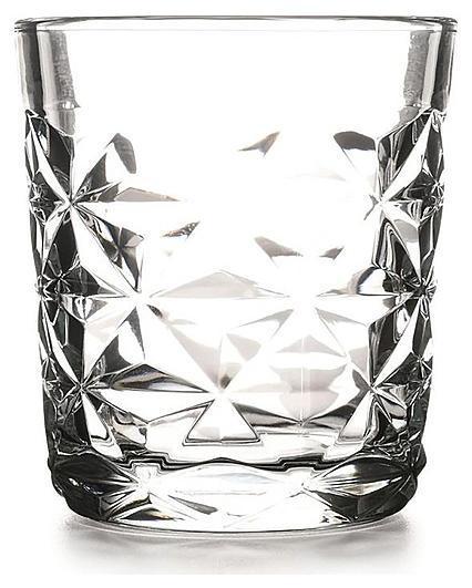 Набір 4 склянки Pasabahce ESTRELLA 305мл, широкі склянки для віскі в подарунковій коробці