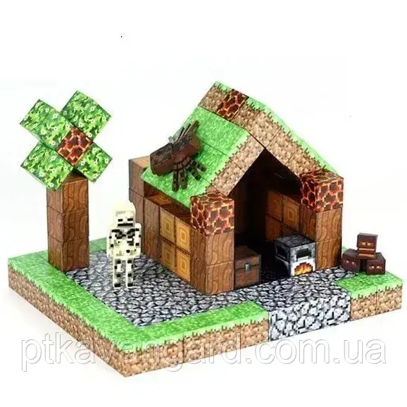 Магнітні блоки Minecraft будинок у лісі 139 деталей / конструктор магнітні кубики Dream World LZCK 054, фото 1