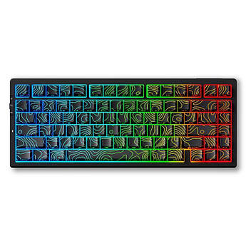 Ігрова механічна клавіатура MCHOSE G75 Pro Black Topographic — 81 клавіша, Cabbage Tofu Switch V2, RGB, Bl