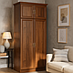 Класична маленька розпашна дводверна міні шафа для одягу у вітальню, зал 80 см Барон Мебель Сервіс, фото 2