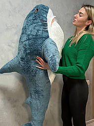 Іграшка подушка акула темно синя обнімашка (140 см) krd0207