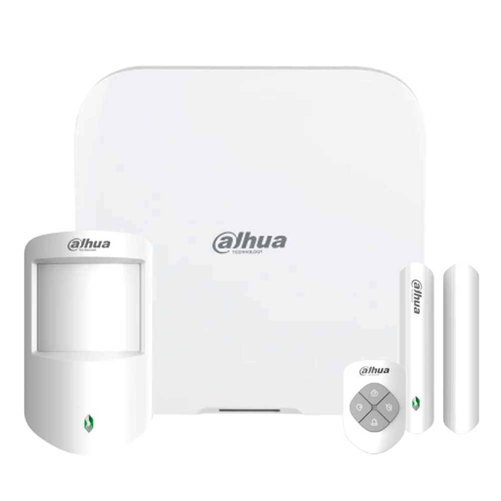 Комплект бездротової сигналізації Dahua DHI-ART-ARC3800H-03-W2(868) з хабом, датчиками та брелоком, фото 1