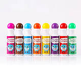 Пальчикові маркери DOT набір для творчості точкові, пальчикові фарби для малювання та живопису на водній основі, 8 кольорів, фото 4
