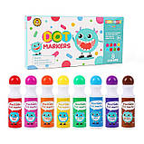 Пальчикові маркери DOT набір для творчості точкові, пальчикові фарби для малювання та живопису на водній основі, 8 кольорів, фото 8