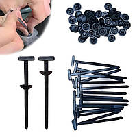 Нейлонові самоблокувальні стяжки з фіксатором "замок+шпилька"  - 50 шт – для авто, кабелів та ремонту