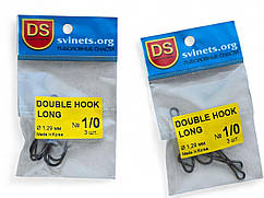 Гачки-двійники DS Double Hook Long #1/0, Корея