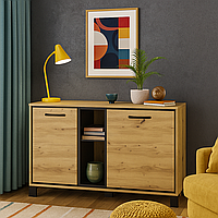 Стильний сучасний комод 2Д з дверцятами полицями у вітальню зал 120 см Велс Мебель Сервіс