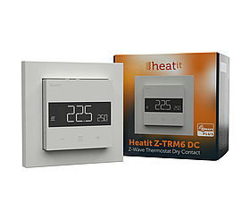 Термостат для котла Heatit Z-TRM6 DC, Z-Wave, сухий контакт, білий