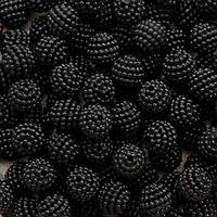 Бусини "" Малинка" пластик 12 мм 250 грамів приблизно 375 шт. колір Чорний