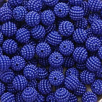 Бусини "" Малинка" пластик 12 мм 20 грамів приблизно 30 шт. колір синій