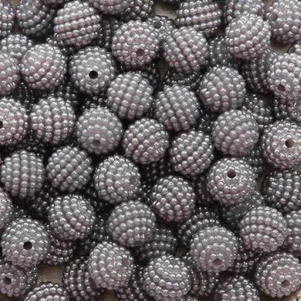 Бусины "" Малинка"" пластик 9 мм 250 грамм примерно 700 шт цвет ежевика, круглая форма, акриловые бусины