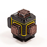 Відкалібрований Лазерний рівень нівелір Hilda 4D PRO версія пульт зелений промінь + штатив 1 м, фото 4