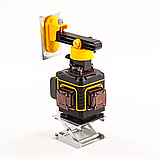 Відкалібрований Лазерний рівень нівелір Hilda 4D PRO версія пульт зелений промінь + штатив 1 м, фото 6