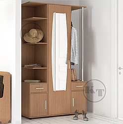 Передпокій для коридору з дзеркалом та полицями Тетяна Компаніт