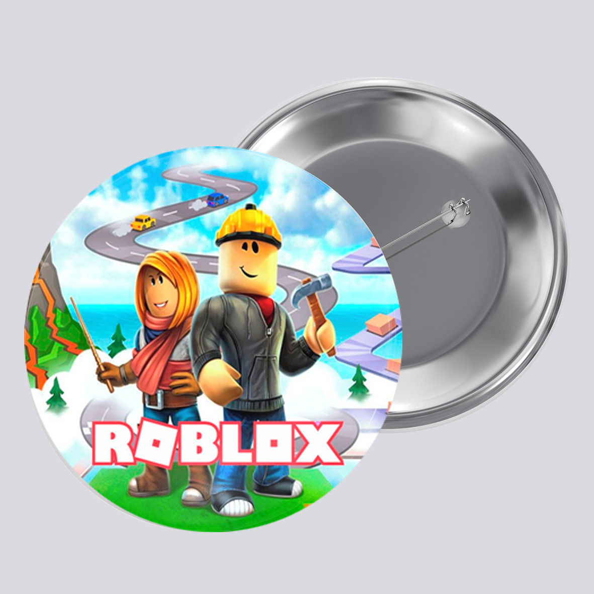 Закатний металевий значок з друком "ROBLOX" №1 (28734), фото 1