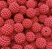 Бусини "" Малинка" пластик 12 мм 250 грамів приблизно 375 шт. колір червоний