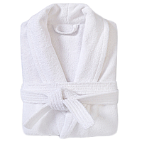 Халат махровий унісекс Турція Hotel professional білий 400 г/м2 Розміри: S, M, L, XL, XXL, XXXL