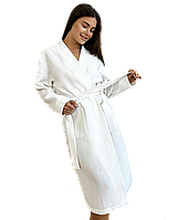Халат Вафельний унісекс Туреччина білий кимано hotel&spa Розміри: S, M, L, XL, XXL, XXXL