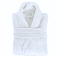 Халат Велюровий унісекс Туреччина  білий hotel&spa готельний 400 г/м2  S, M, L, XL, XXL, XXXL