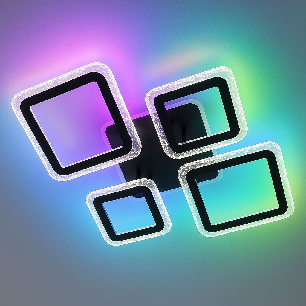 Люстра ЛЕД ромби Esllse 75W до 18 м² колір Чорний 10405, фото 1