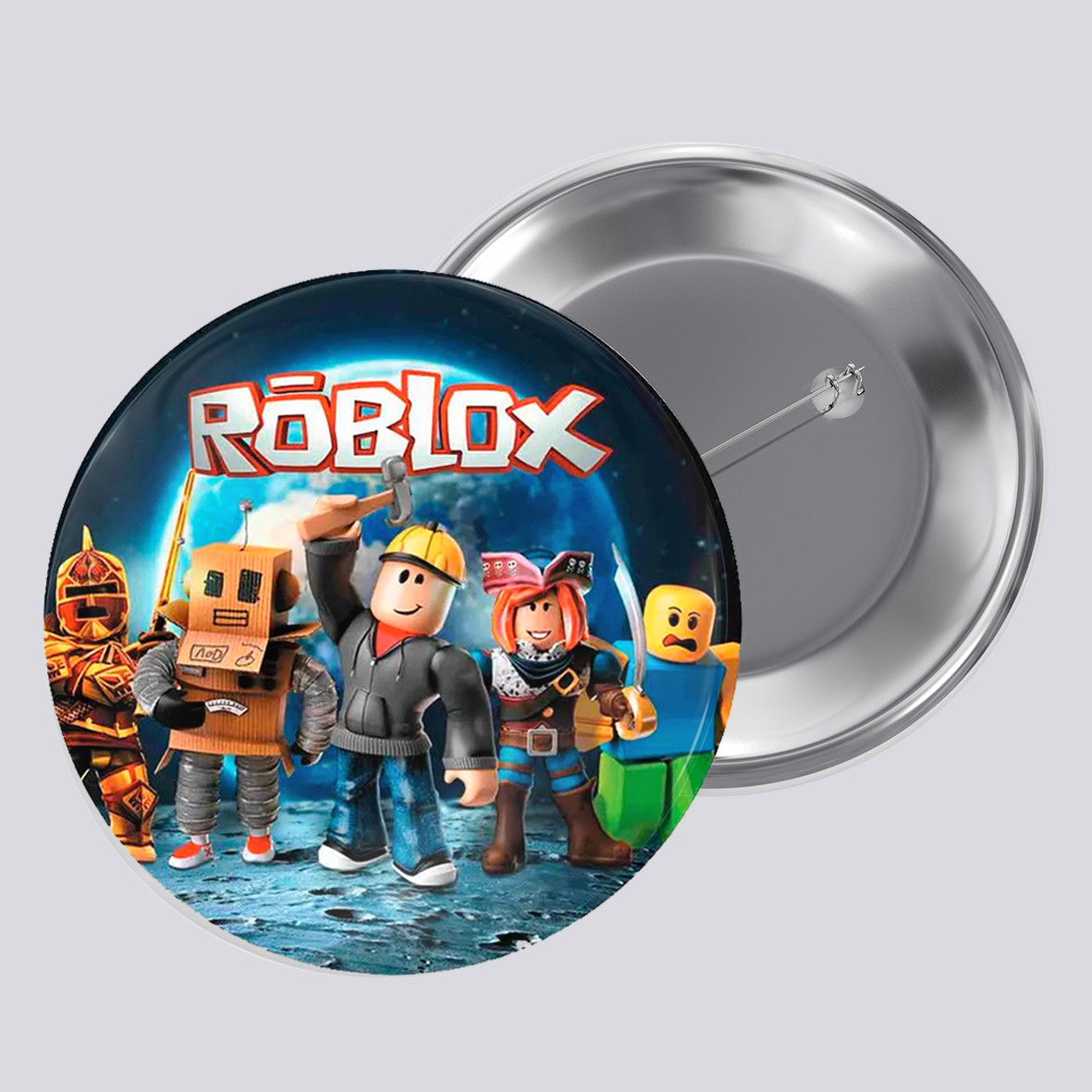 Закатний металевий значок з друком "ROBLOX" №2 (28753), фото 1