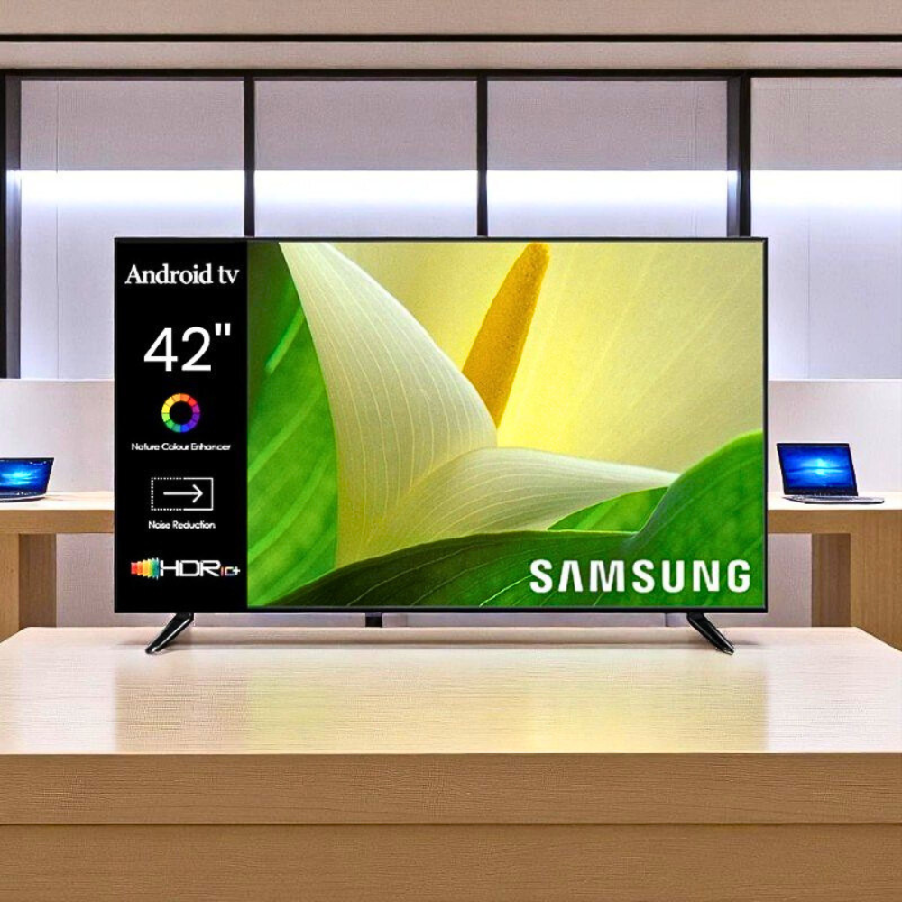 Телевізор безрамковий Samsung 42" 4K UHD Smart TV Телевізор Самсунг 42 дюйми з Т2 Wi-Fi Bluetooth Ethernet, фото 1