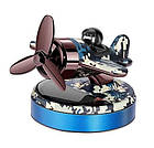 Ароматизатор в авто Літак на сонячних батареях із обертовим пропелером, фото 10