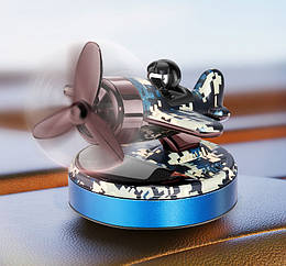 Ароматизатор в авто Літак на сонячних батареях із обертовим пропелером