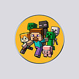 Закатний металевий значок з друком "MINECRAFT" №1 (28754), фото 2