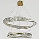 Розкішна новинка, кришталева світлодіодна люстра з пультом, 140 Вт. 22625/800+500 золото, срібло, фото 2