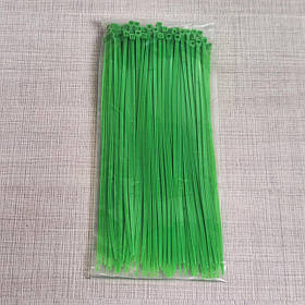 Стяжка кабельна "4х200" ізумруд.-зелений 100шт шир. 2,7мм довж. 200мм