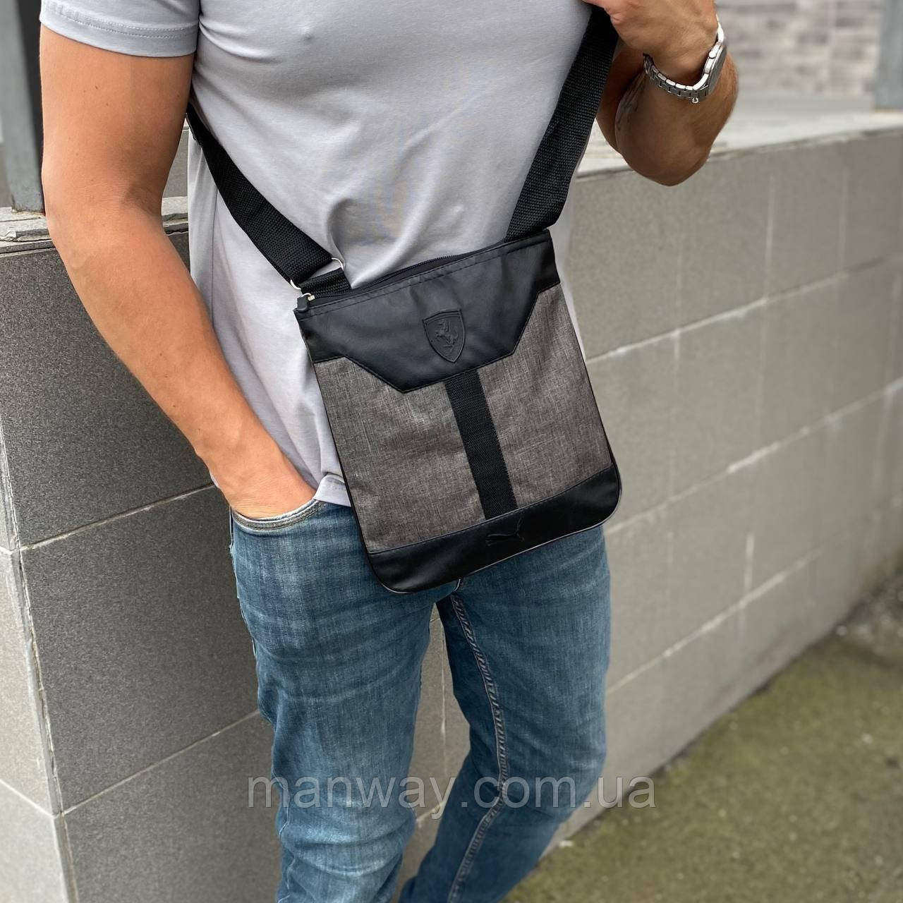 Чоловіча сумка месенджер планшетка компактна зручна легка
