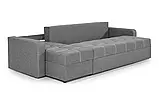 Диван кутовий Хеопс Плюс (стандарт) 3 м рогожка світло-сірий, фото 3