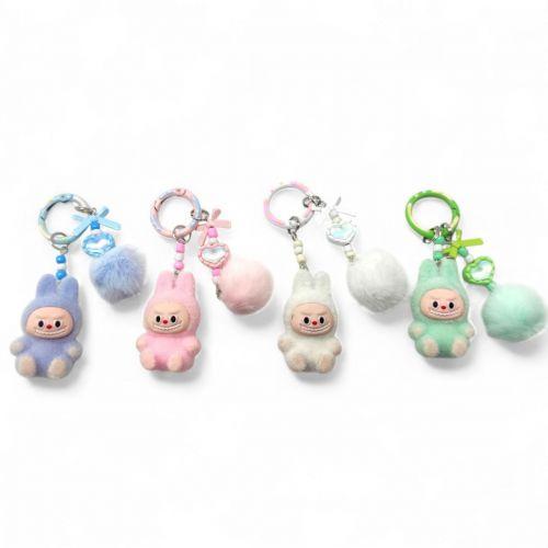 Брелок "Лабубу з хутром"  4 см (мікс видів, ціна за 1 шт), фото 1