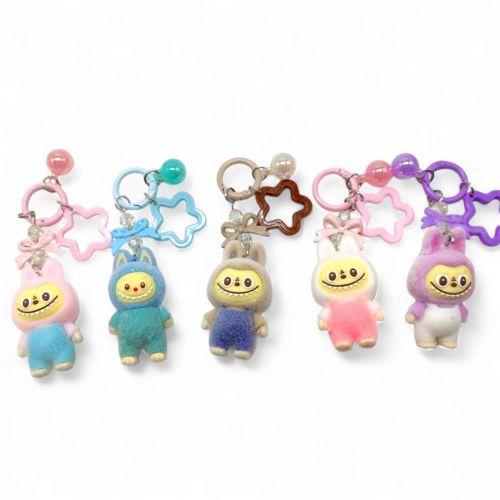 Брелок "Лабубу з хутром"  6 см (мікс видів, ціна за 1 шт), фото 1