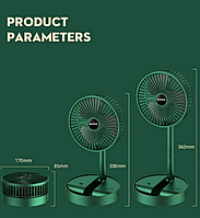 Настільний вентилятор із тримачем для телефона Вентилятор настільний usb Портативний вентилятор бездротовий FAN XL-908