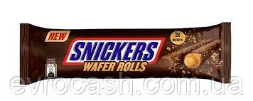 Хрусткі вафельні трубочки Snickers 24 грм, фото 1