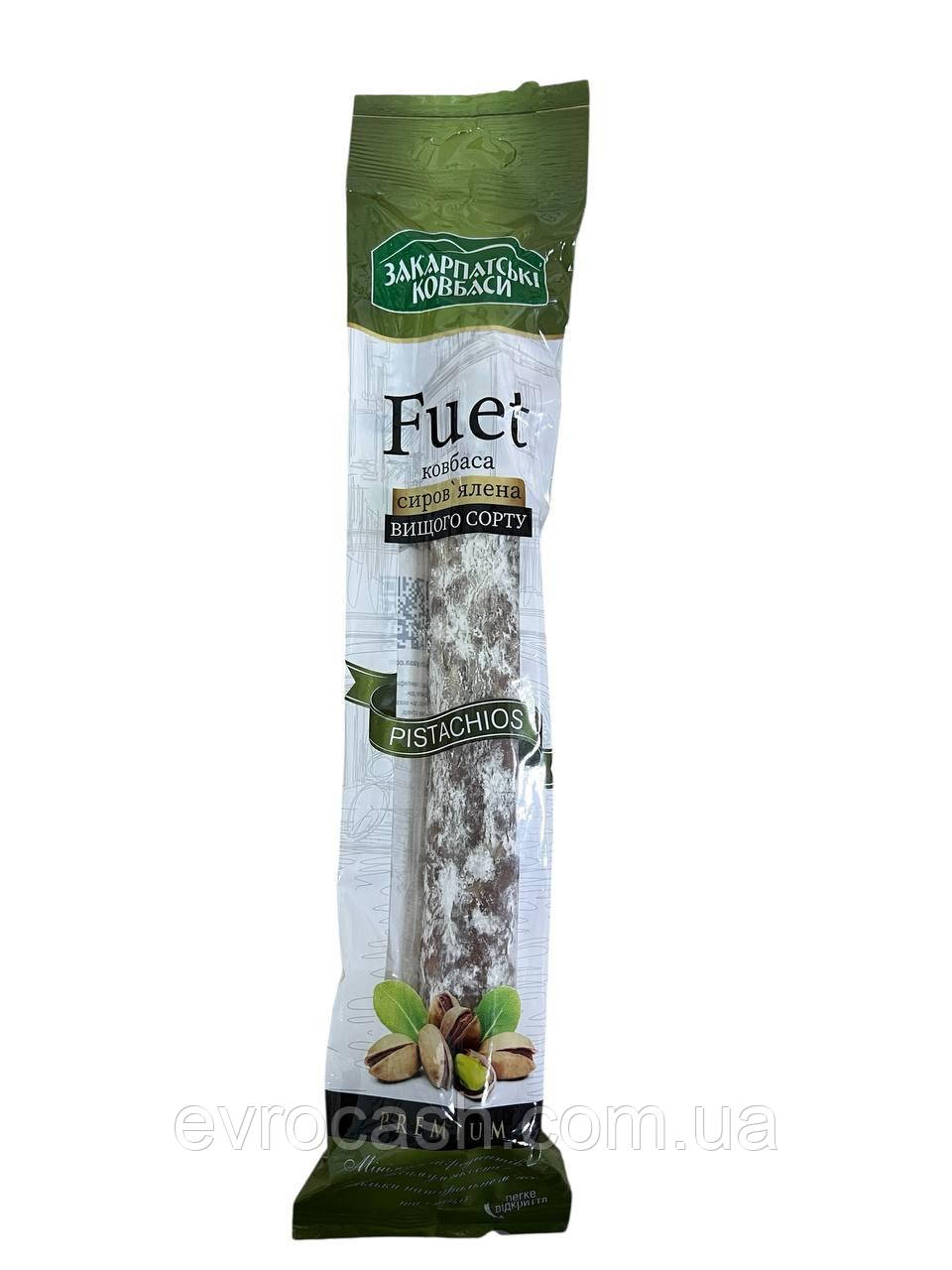Ковбаса сиров'ялена з фісташкою Закарпатські ковбаси Fuet Pistachio, фото 1