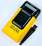 Електробритва VGR V-357 портативна акумуляторна для сухого та вологого гоління, Жовтий, фото 6