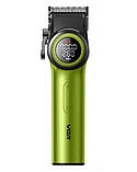 Професійна машинка для стрижки VGR V-001 з LED-дисплеєм і 10 насадками, Зелений, фото 3