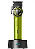 Професійна машинка для стрижки VGR V-001 з LED-дисплеєм і 10 насадками, Зелений, фото 9