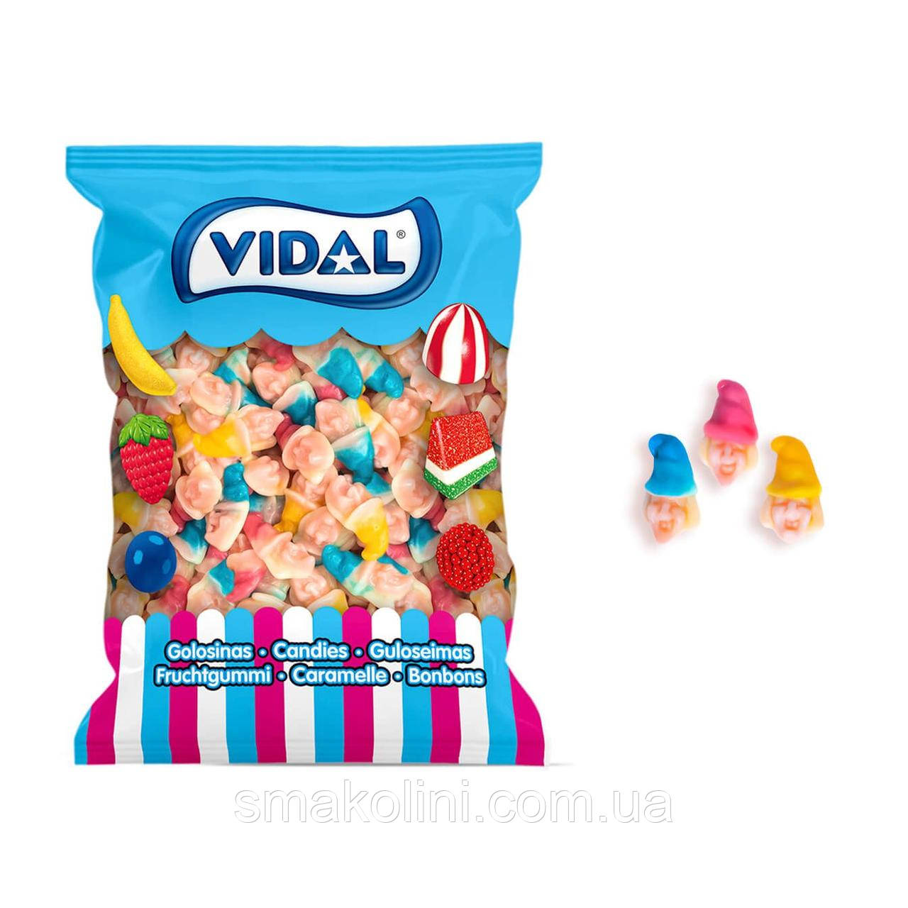 Голова відьми желейки желейні фруктові цукерки Vidal, Іспанія 250 шт/уп, фото 1
