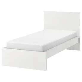 IKEA MALM (290.195.94) Ліжко, високий, білий вітраж, Luroy