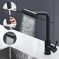 Поворотний кухонний змішувач із висувним виливом Ulytid Матовий кран для кухонної мийки