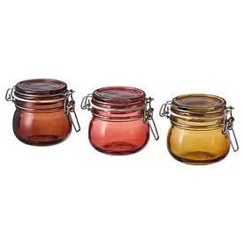 Банка ІКЕА з кришкою КРОСАМОС (005.157.92)