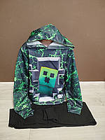 Дитячий спортивний костюм "Майнкрафт" для хлопчика на 7-12 років двійка худі та штани