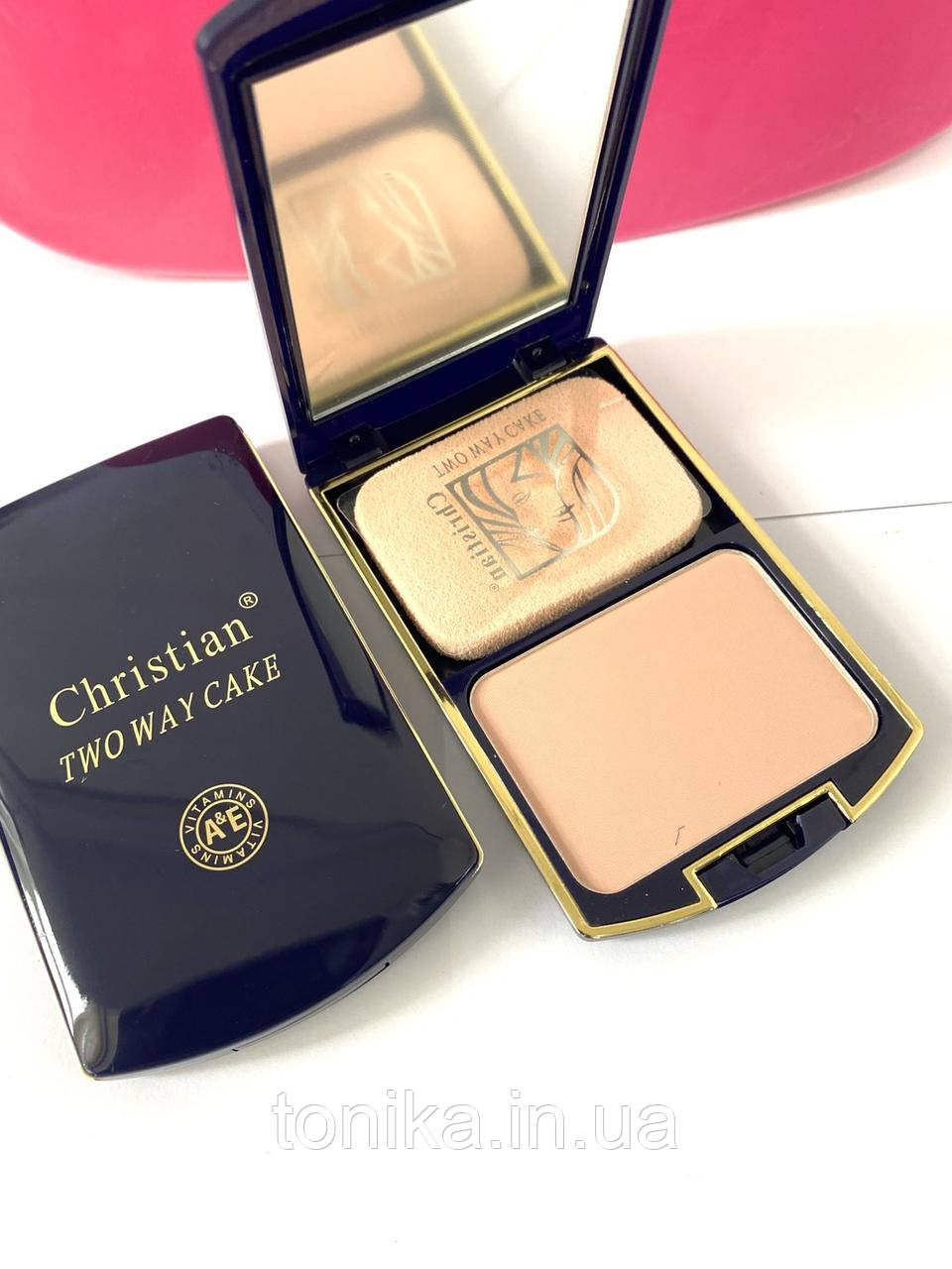 Відправимо навіть 1 шт.! Крем-пудра 2-в-1 Christian №04 Ванілоно Рожевий c витаминами DM-102B, фото 1