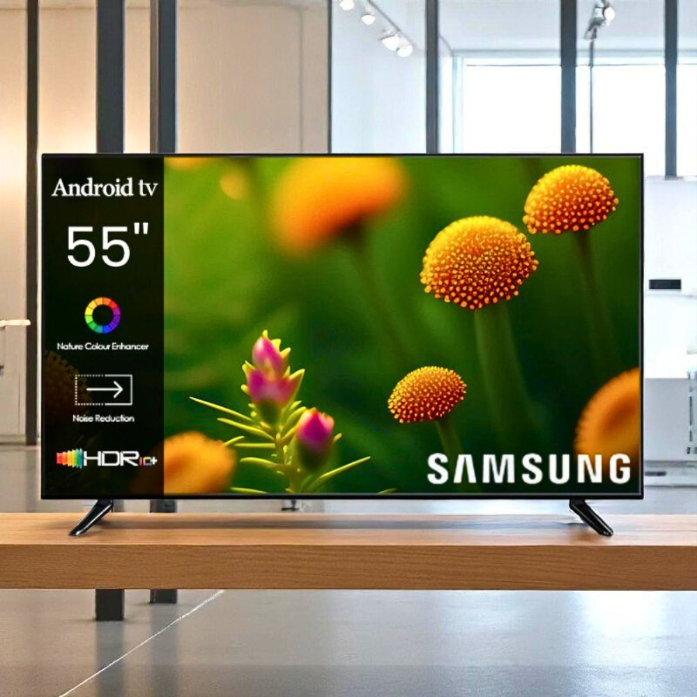 Великий телевізор Samsung Smart TV 4K UltraHD з Wi-Fi та Bluetooth LED плазма 55 дюймів Телевізор на Android 14, фото 1