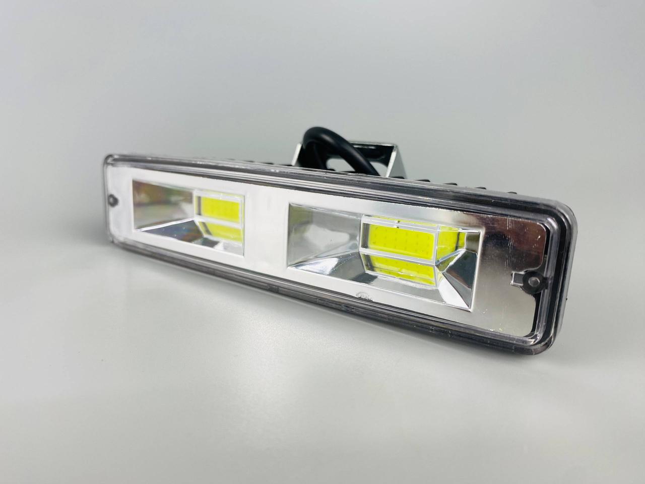 Фара LED прямокутна (chip COB) 48W 6000K (2 діода) (15см х 4см х 2.5 см) пластик, фото 1