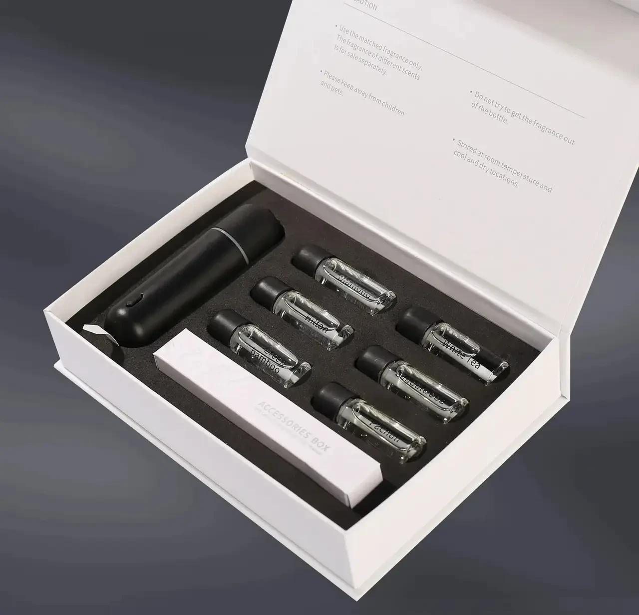 Ароматизатор з автоматичним розпиленням, автомобільний дифузор Ultrasonic Car Aroma Diffuser Black, 6 ароматів Tim, фото 1